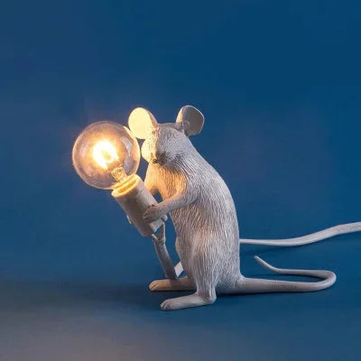 Moderne USB-Muislamp LED-nachtlamp – Creatieve diervorm nachttafellamp voor woondecoratie, slaapkamer en desktopverlichting