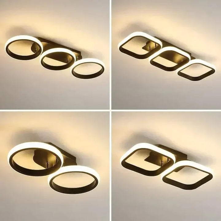 Moderne LED plafondlamp kroonluchter – Stijlvolle meerkopige ringlamp voor slaapkamer, woonkamer, gang, eetkamer en interieurs