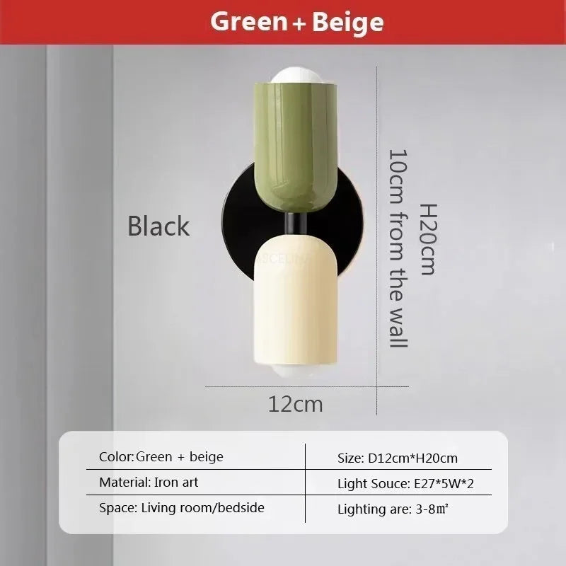 Nordic LED Wandlampen – Moderne Minimalistische Dubbele Wandlamp voor Woonkamer, Slaapkamer, Studie en Binnendecoratie