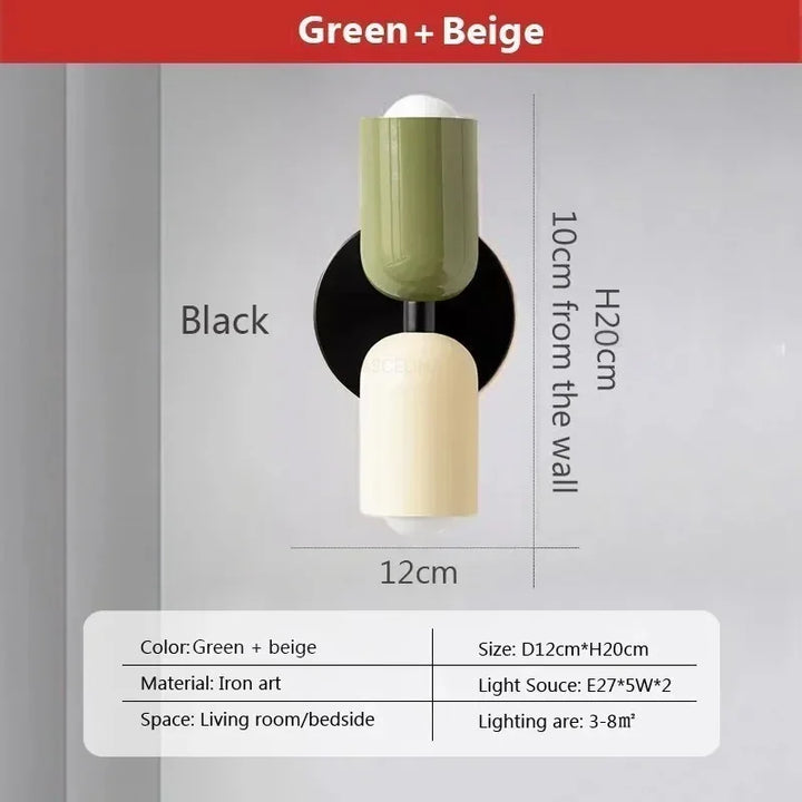 Nordic LED Wandlampen – Moderne Minimalistische Dubbele Wandlamp voor Woonkamer, Slaapkamer, Studie en Binnendecoratie