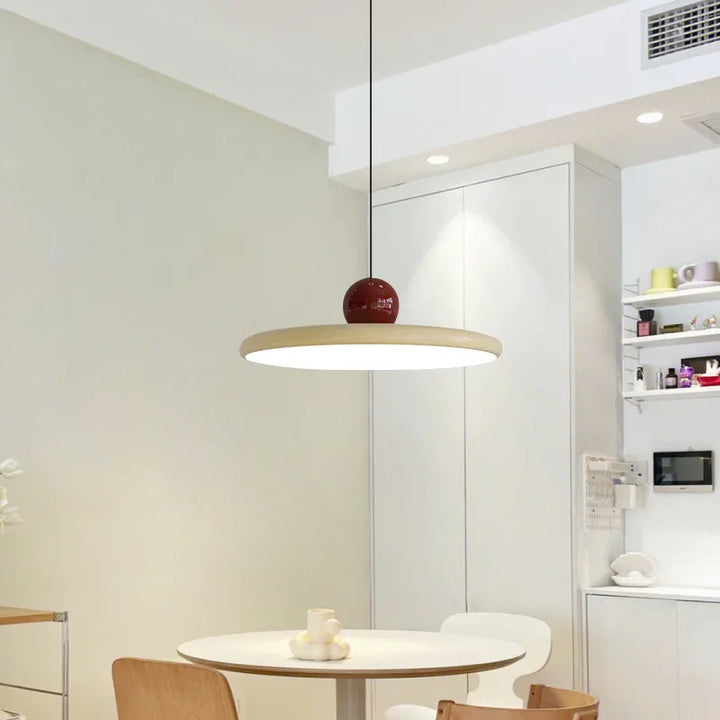Nordic Cream Vliegen Schotel Hanglamp – Moderne LED-Lamp voor woonkamer, slaapkamer en restaurant, 20/30cm