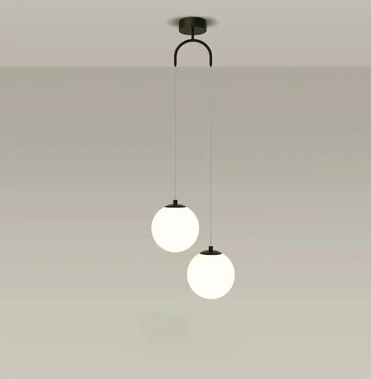 Moderne Glass LED Pendant Light – Nordic Style Hanglamp voor Woonkamer, Slaapkamer, Restaurant en Bar, 220V AC, Binnenverlichtingsarmatuur