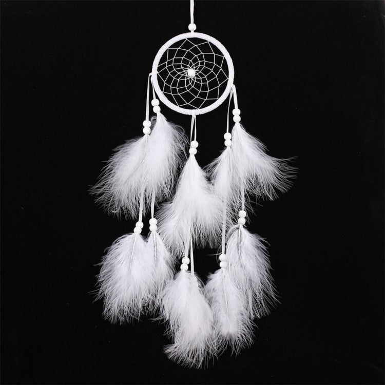 Eenvoudige creatieve woondecoratie ornamenten dromenvanger auto hanger (Wit)