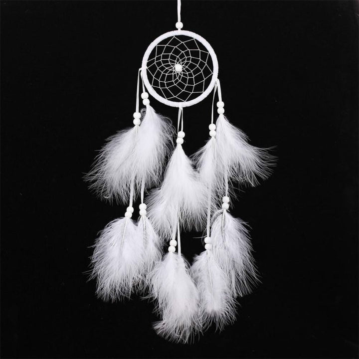 Eenvoudige creatieve woondecoratie ornamenten dromenvanger auto hanger (Wit)