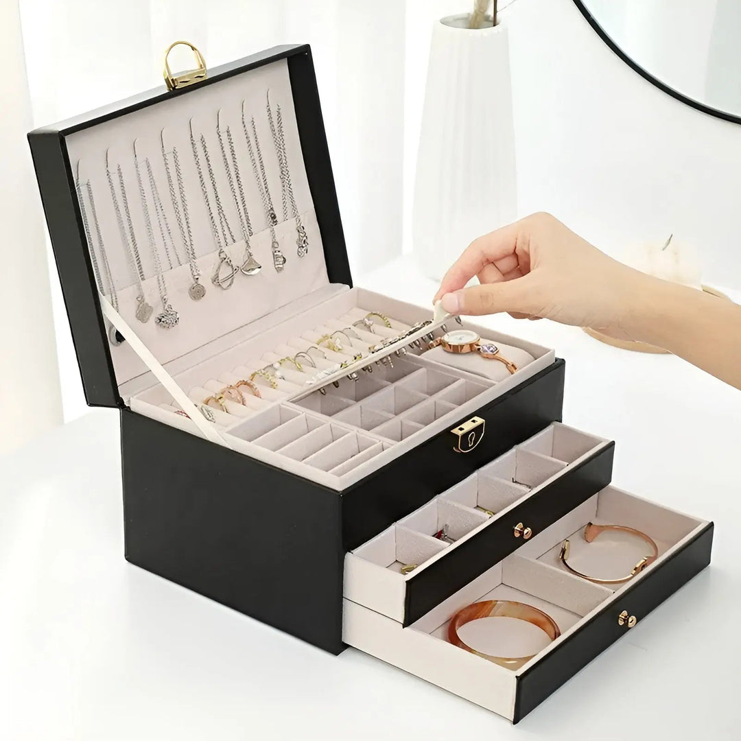 EleganceBox Luxe Sieraaddoos – Meerdere Opbergdoos voor Sieraden