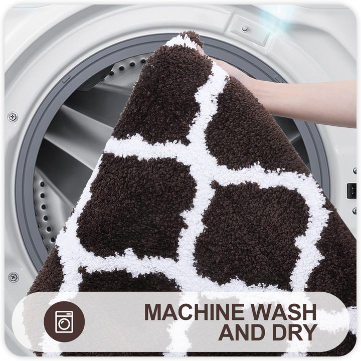Arosta | Ultra Zachte Shaggy Badmat Set – 2 Delige Antislip Absorberende Vloerkleden