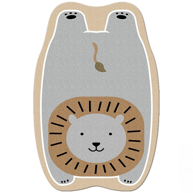 Arosta | Schattige Dieren Woonkamer Decoratieve Tapijten – Pluche Zachte Cartoon Slaapkamer Tapijt