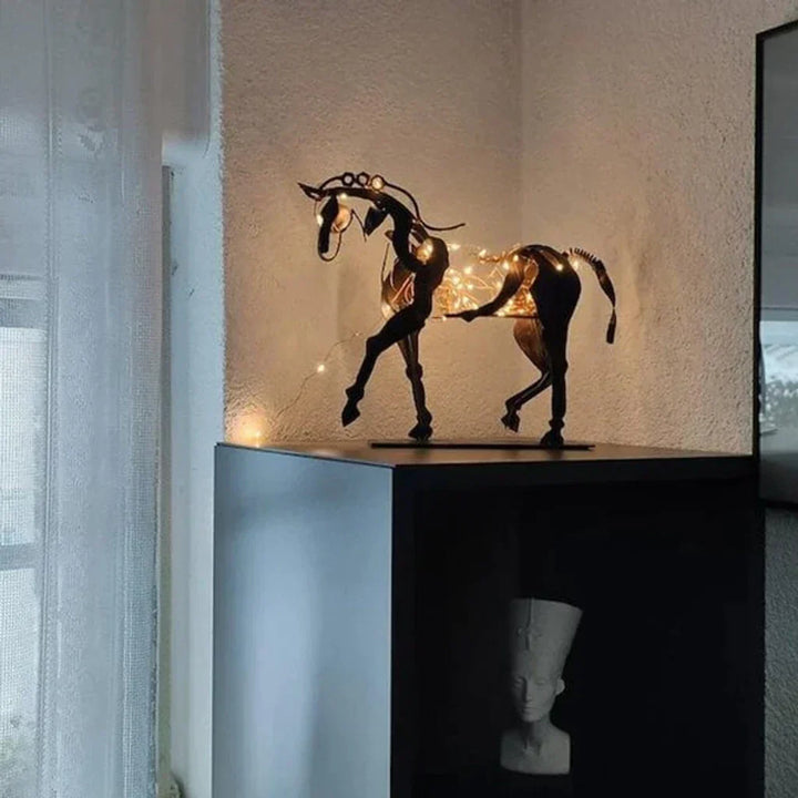 Pferd sculpture - AdonisMetal - Rustieke elegantie - Tijdloos decoratiestuk