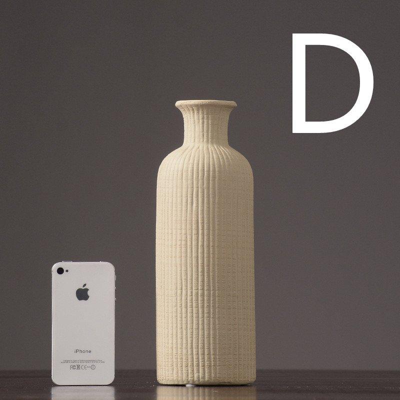 Bruine, beige, grijze keramische vaas │ Decoratief item