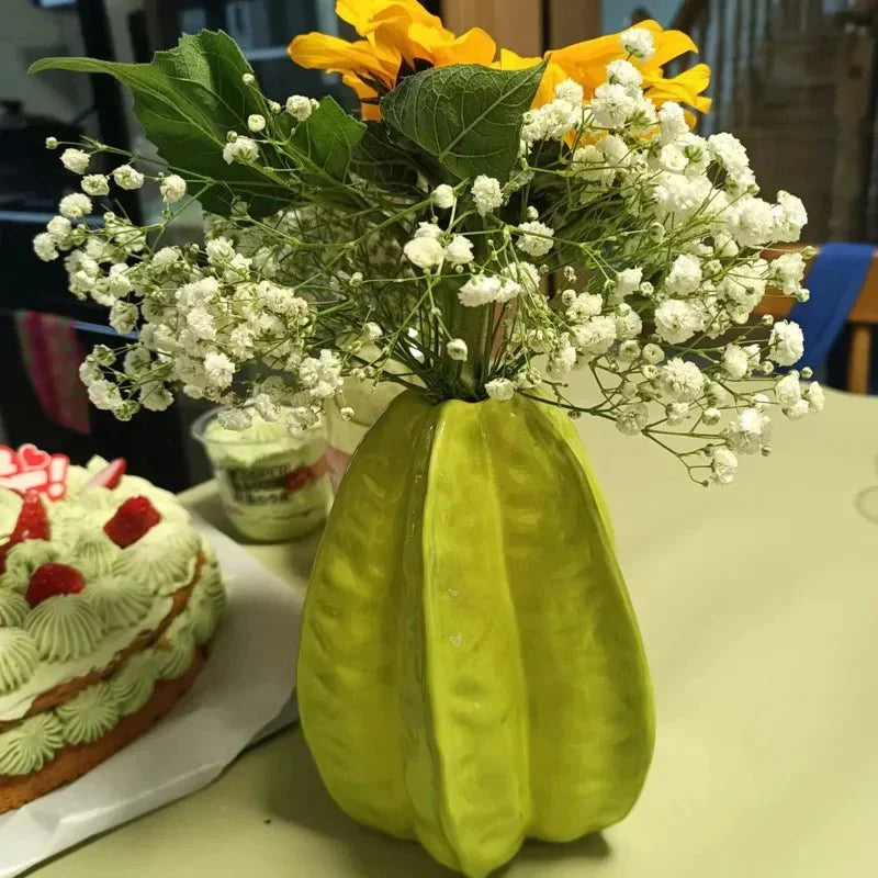 Keramische sterfruit bloemenvaas unieke decoratieve pot | Arosta