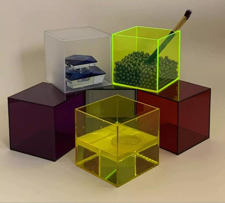 Kleurige acryl tentoonstellingsopbergdoos
