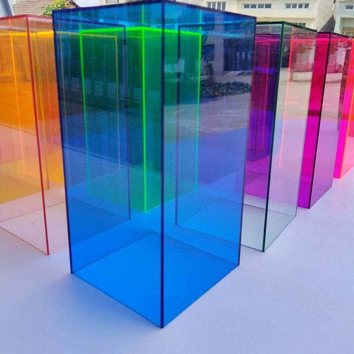 Kleurige acryl tentoonstellingsopbergdoos