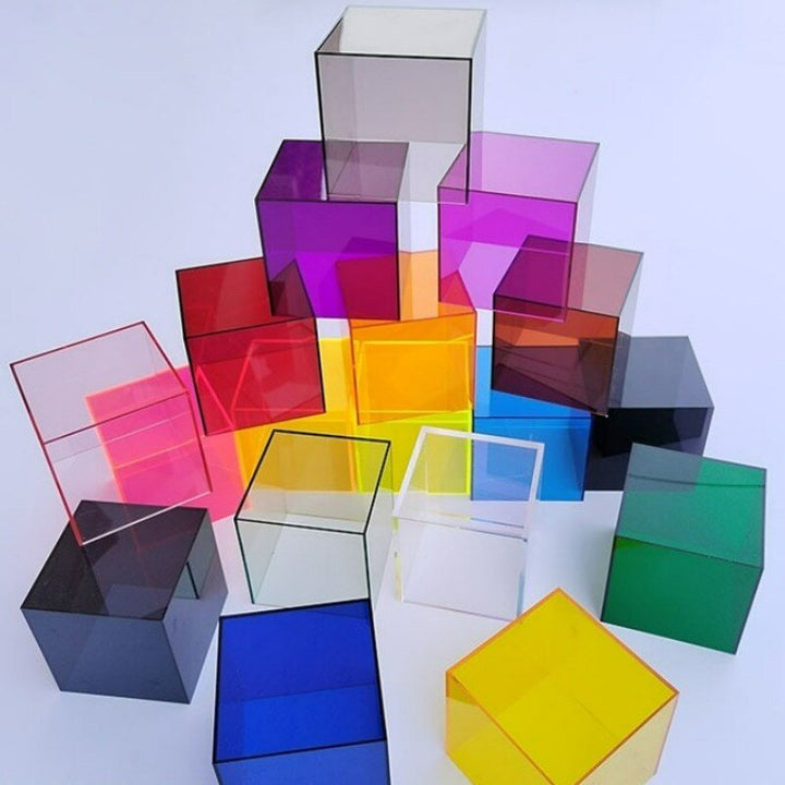 Kleurige acryl tentoonstellingsopbergdoos