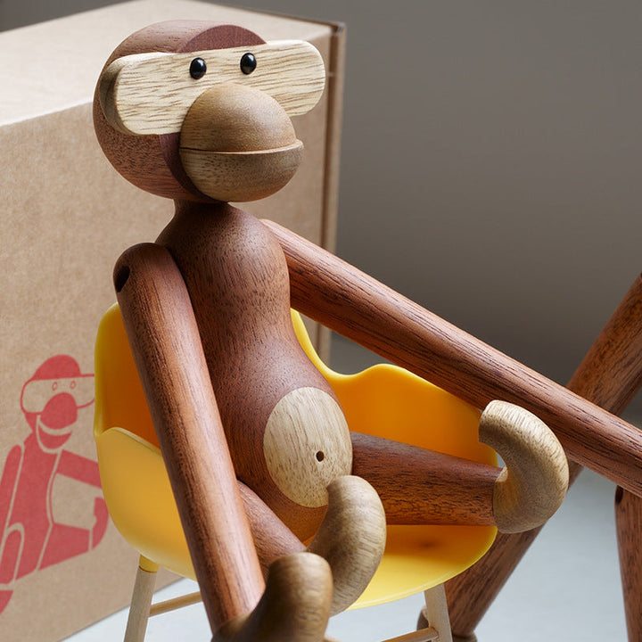 Cheeky Monkey Massief hout Ornament