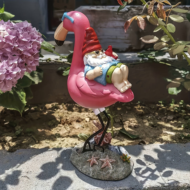 Flamingo ontspannende tuinbeelden