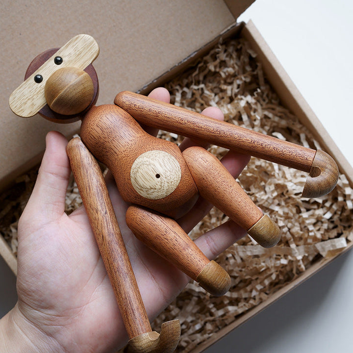 Cheeky Monkey Massief hout Ornament
