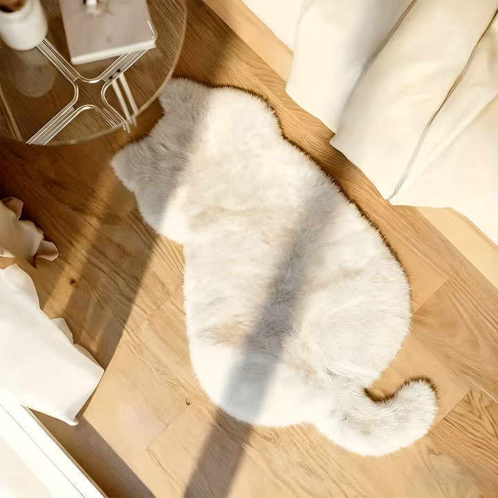 Klein tapijt in kattenvorm – Zacht en gezellig | Perfect voor bank, planken of ladekast