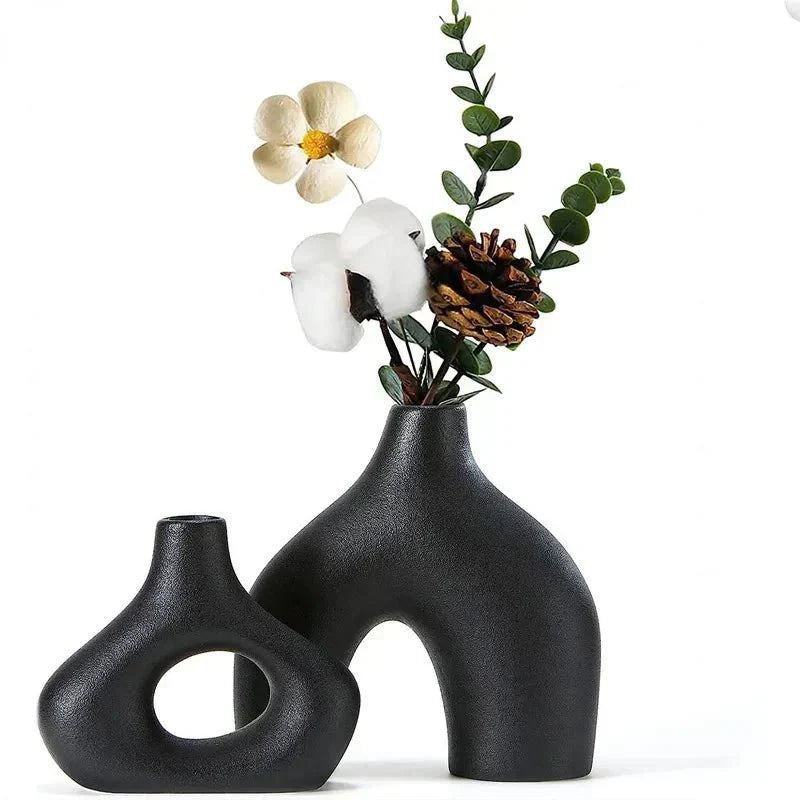 Onregelmatig Minimalistisch Keramiek Vazen-Set voor Moderne Decoratie | Arosta