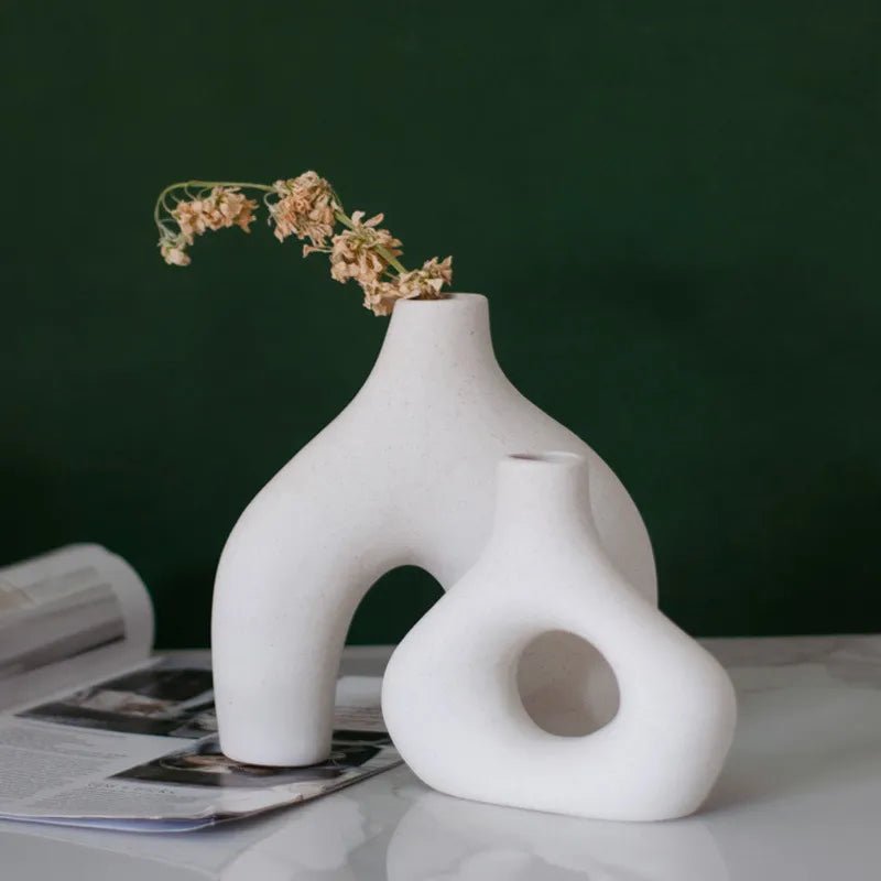 Onregelmatig Minimalistisch Keramiek Vazen-Set voor Moderne Decoratie | Arosta