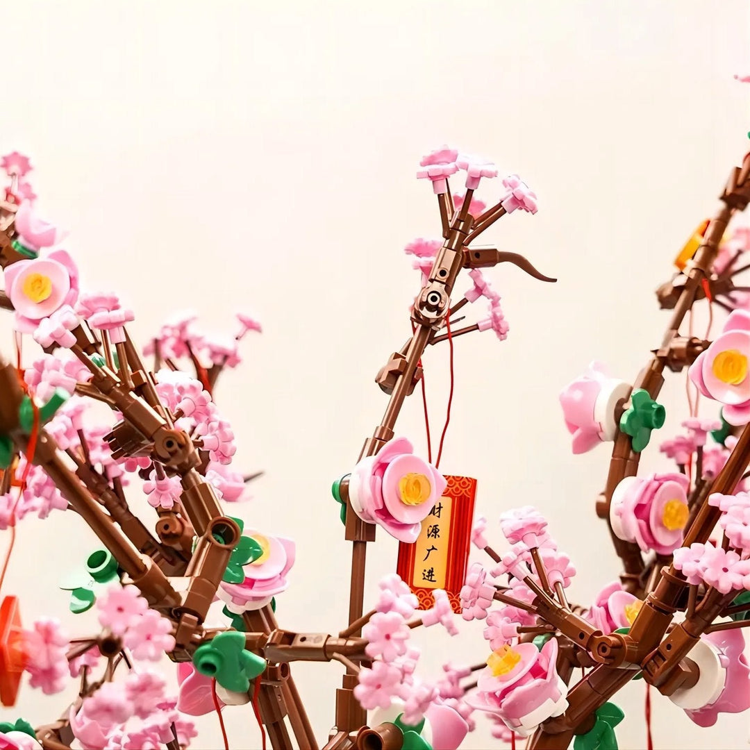 Lucky Peach Blossom Vase Mikro Bausteine