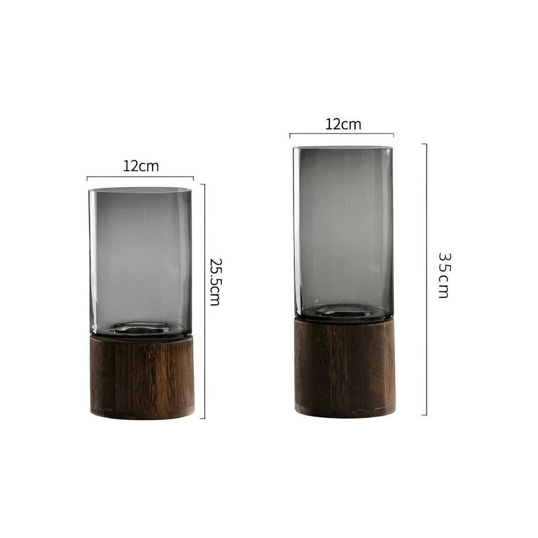 HydroGlass Vaas – Europese vaas van hout en transparant glas