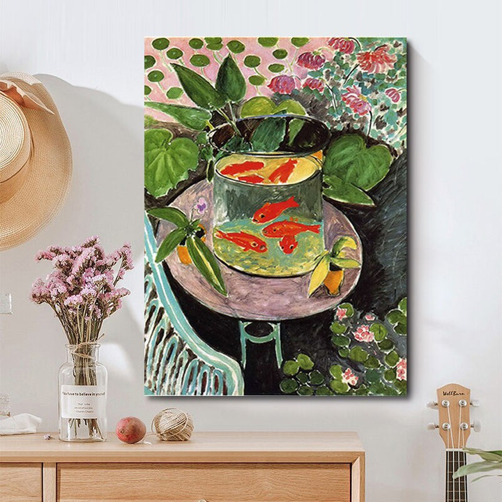 Still Life Goudvis Vintage - Canvas Muurkunst Print