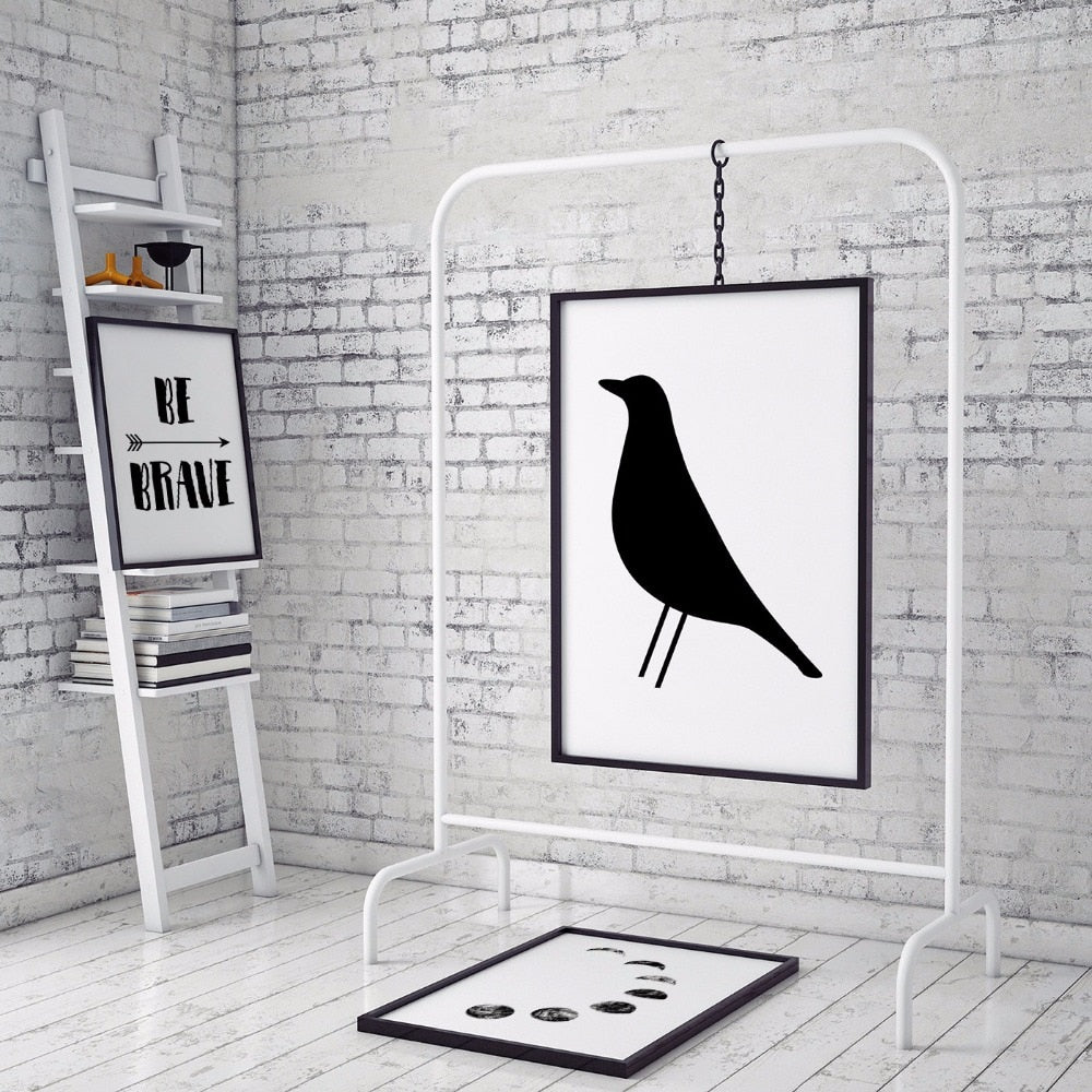 Eames Bird Nordic Scandinavisch - Canvas Wandkunst Print