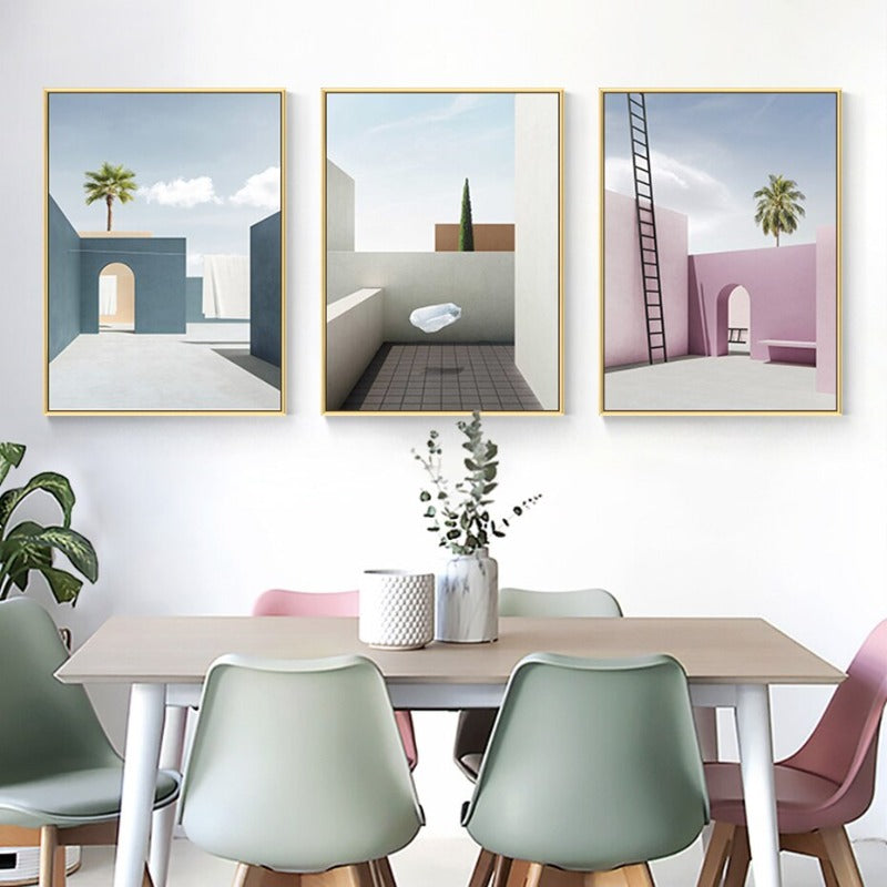 Stilleven Moderne Gebouw - Canvas Muurkunst Print