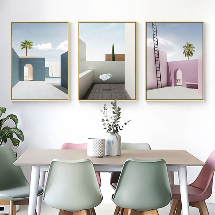 Stilleven Moderne Gebouw - Canvas Muurkunst Print