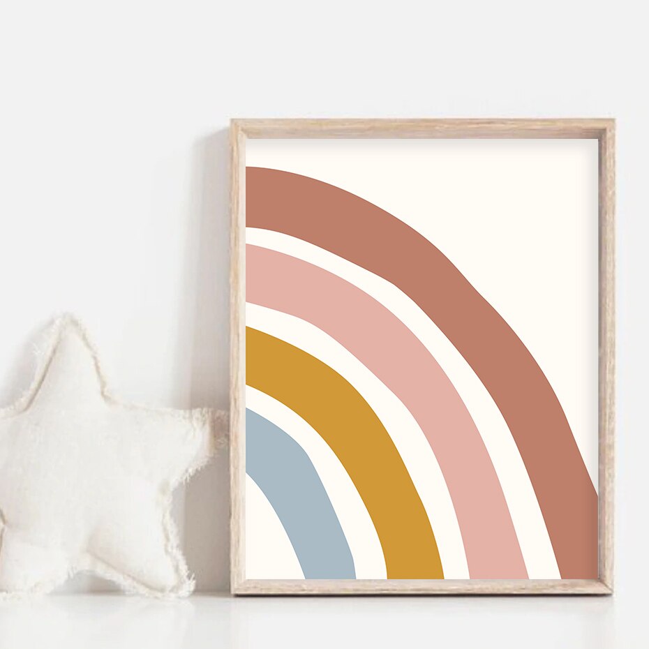Laten we regenbogen jagen Kinderen - canvas wandkunst druk