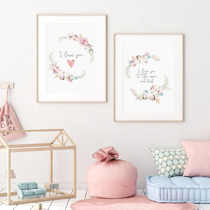 Loving Koala Moeder & Baby Slinger - Canvas Wanddecoratie Print