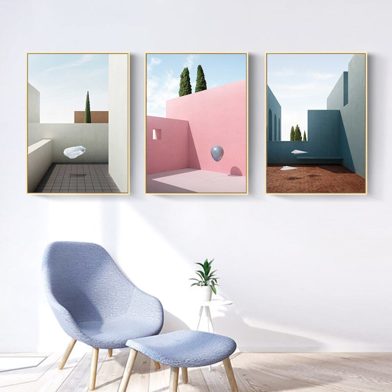 Stilleven Moderne Gebouw - Canvas Muurkunst Print