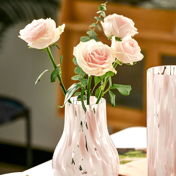 Rosa Marmor-Effekt Glasvase - Amerikaanse stijl Hydroponische decoratie | Arosta