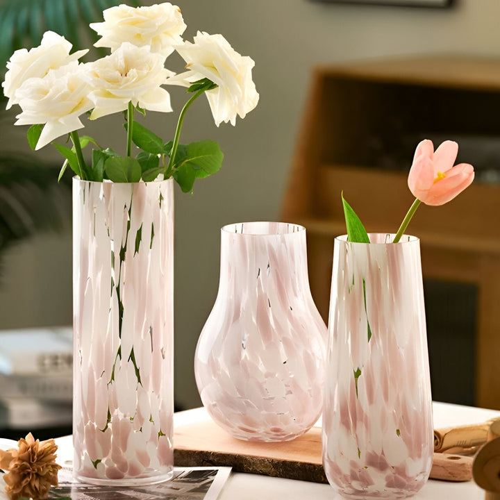 Rosa Marmor-Effekt Glasvase - Amerikaanse stijl Hydroponische decoratie | Arosta
