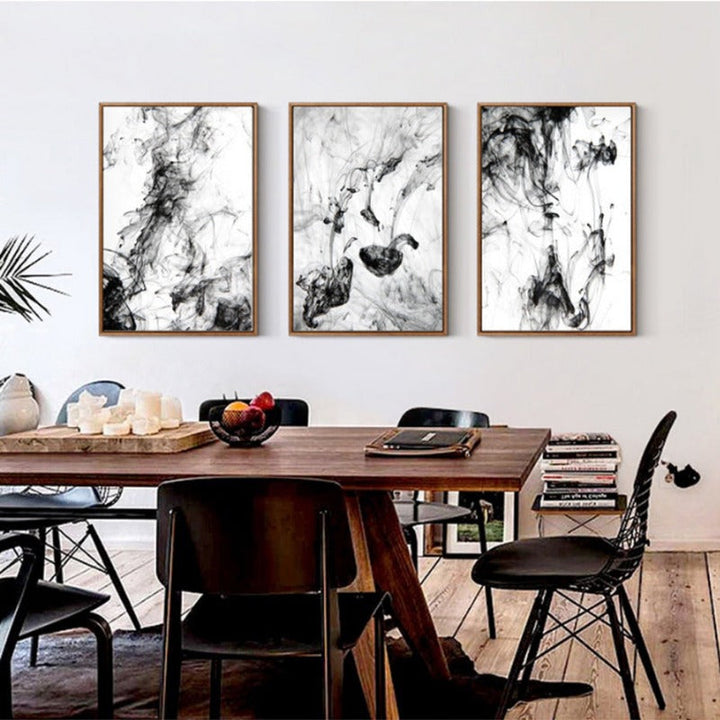Dynamic Ink Stokes - Canvas Muurkunst Schilderij
