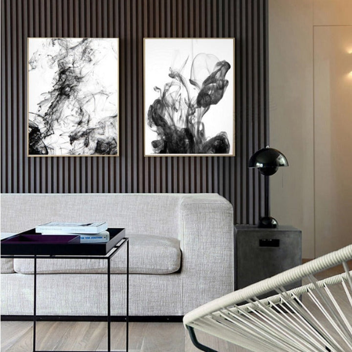 Dynamic Ink Stokes - Canvas Muurkunst Schilderij