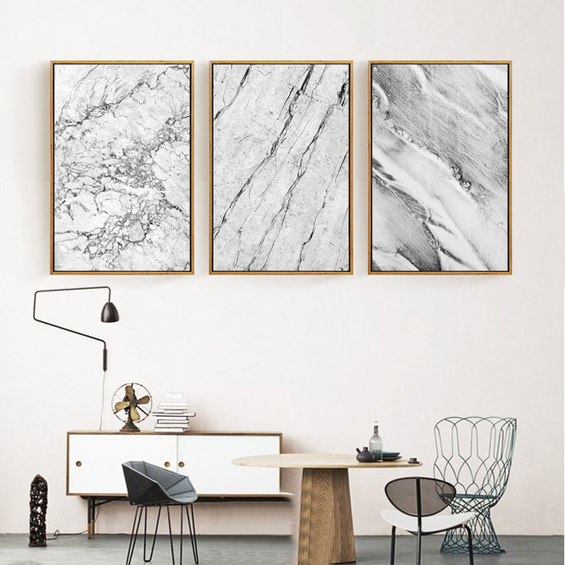 Grijs Marmer - Canvas Muurkunst Schilderij