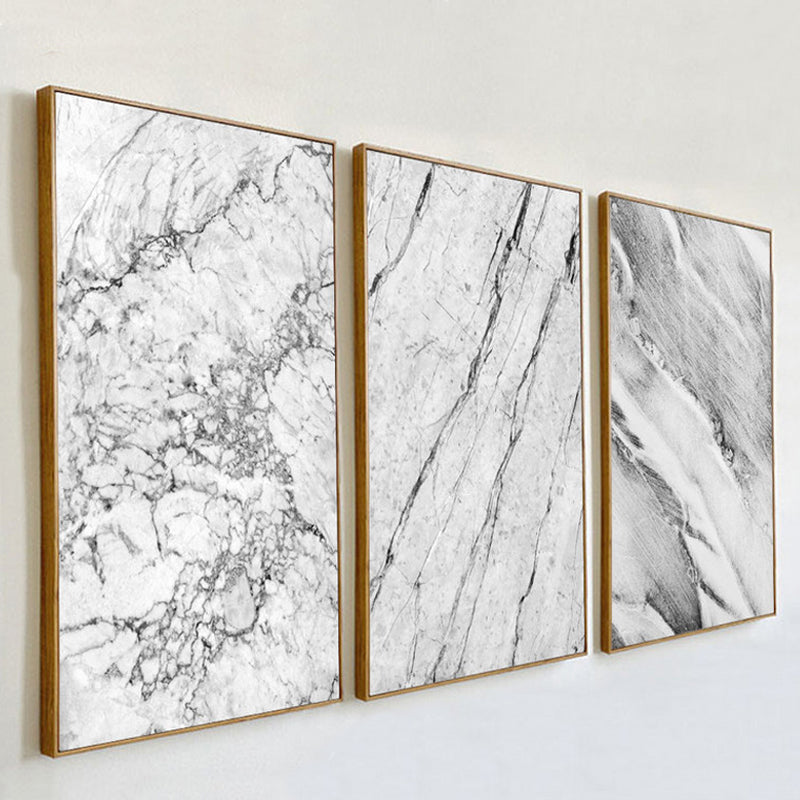 Grijs Marmer - Canvas Muurkunst Schilderij