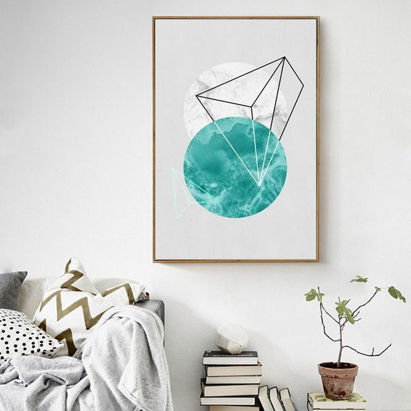 Geometrisch Nordic - Canvas Wandkunst Schilderij