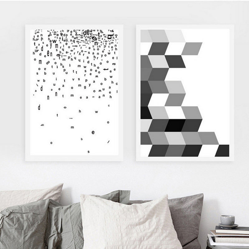 Deer Art Geometric - Canvas Muurkunst Schilderij