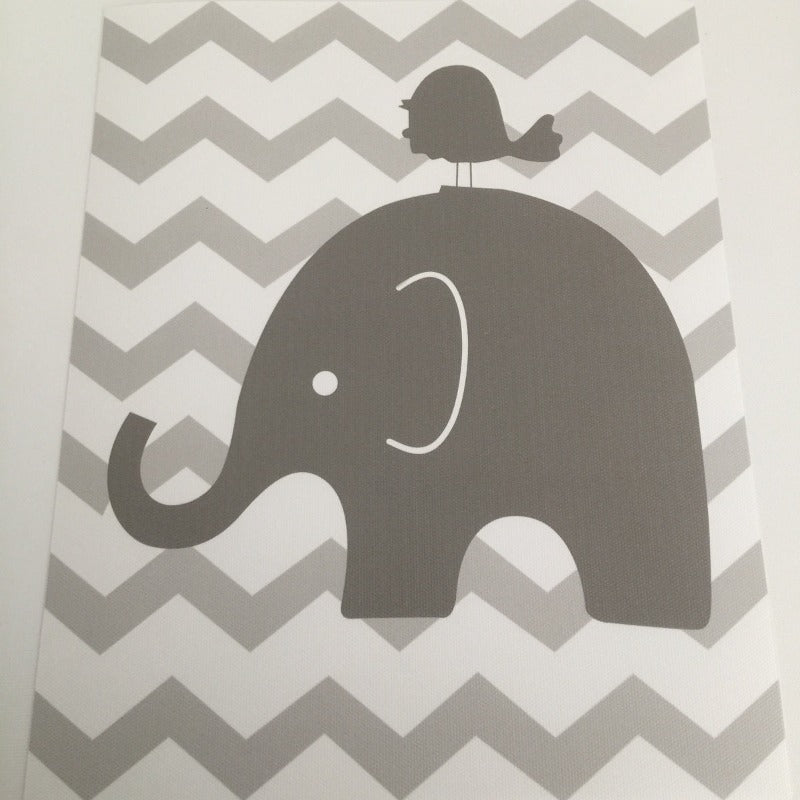 Sweet Elephants - Canvas Wanddecoratie Schilderij