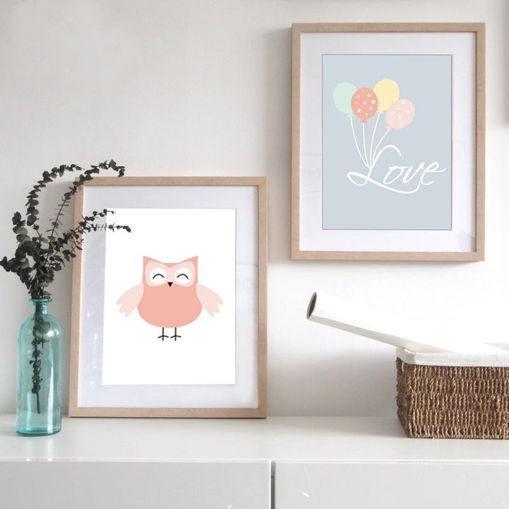 Love Owl - Canvas Muurdecoratie Schilderij