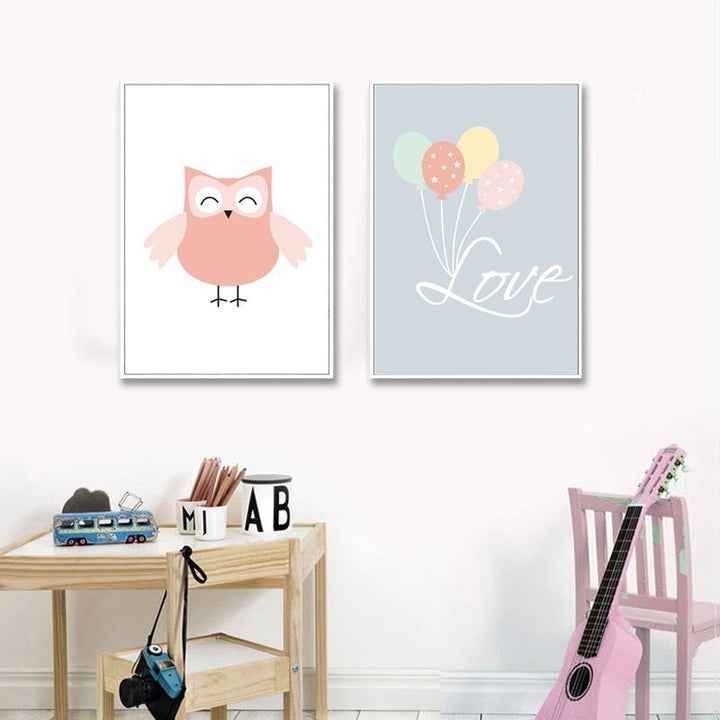 Love Owl - Canvas Muurdecoratie Schilderij
