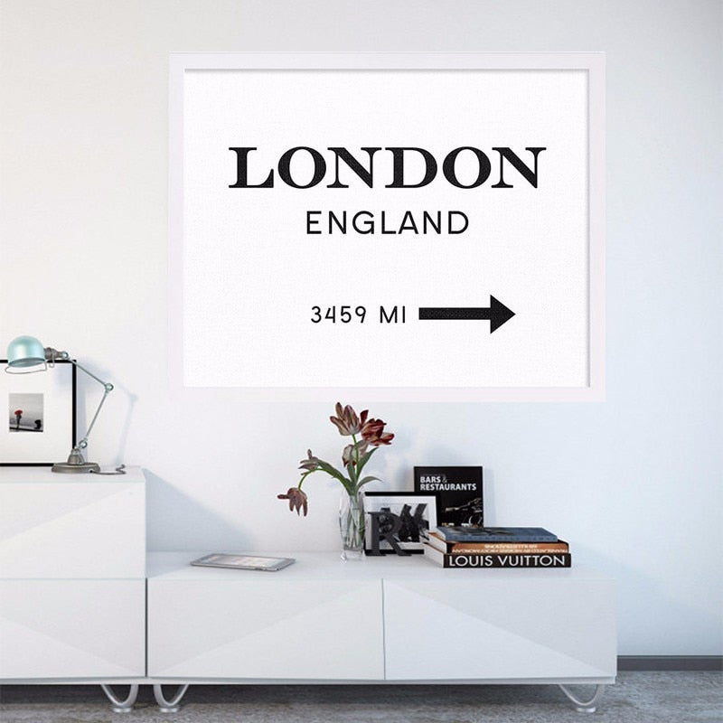 London Engeland Print Kunst Interieur Ontwerp Poster - Canvas Muur Kunst Schilderij