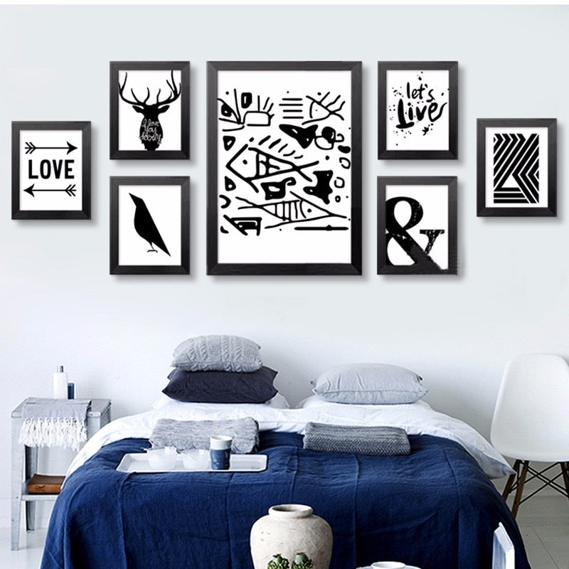 Laten we Leven Herten - Canvas Wanddecoratie Schilderij