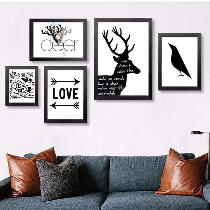 Laten we Leven Herten - Canvas Wanddecoratie Schilderij