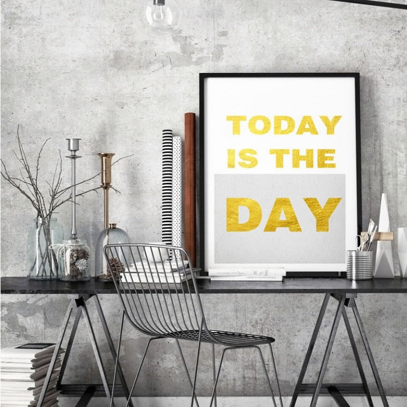 Vandaag is de dag - Canvas Muurkunst Schilderij