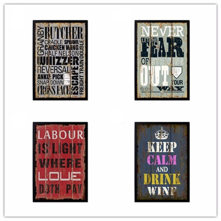 Vintage Europa Poster Love - Canvas Muurkunst Schilderij