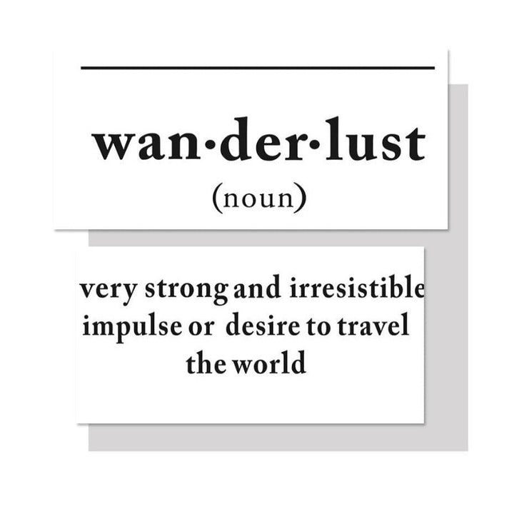 Definitie van Wanderlust - Canvas Muurkunst Schilderij