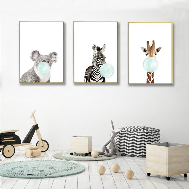 Mooie wandkunst voor de kinderkamer - canvas wandkunst schilderij